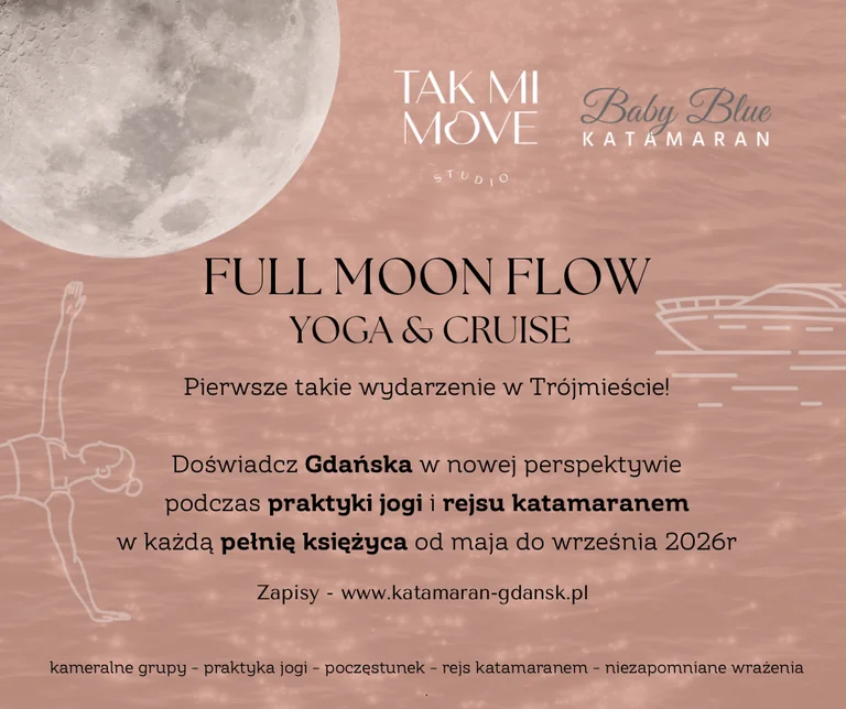 Full Moon Flow: joga i rejs w Gdańsku 27 sierpnia